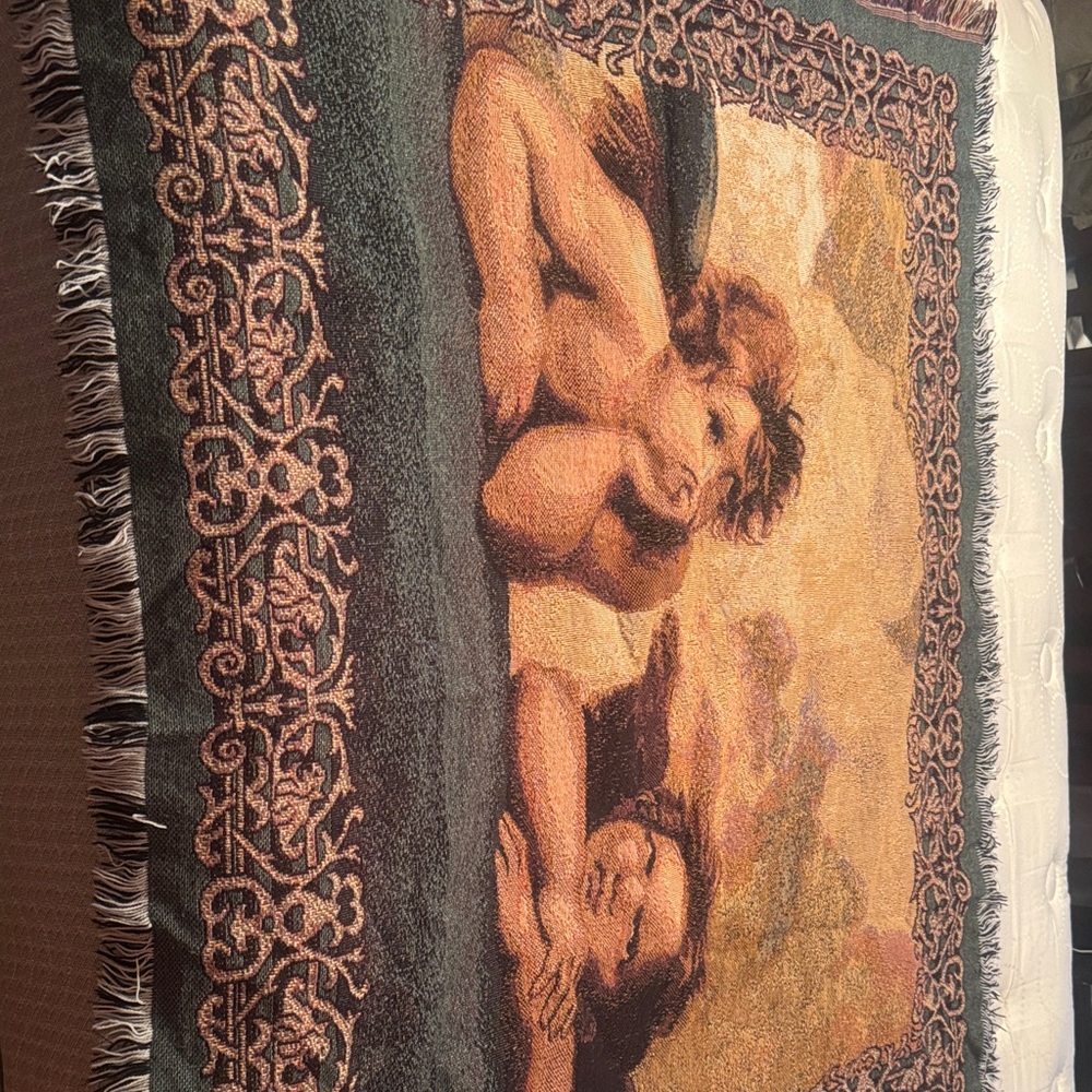 Cherub Tapestry Throw Blanket